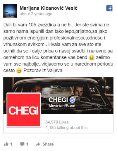 Chegi bend za svadbe PREPORUKA