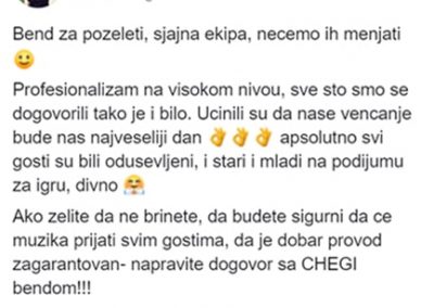 Marija - Bendovi za svadbe preporuke