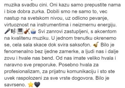 Tamara - Bendovi za svadbe preporuke