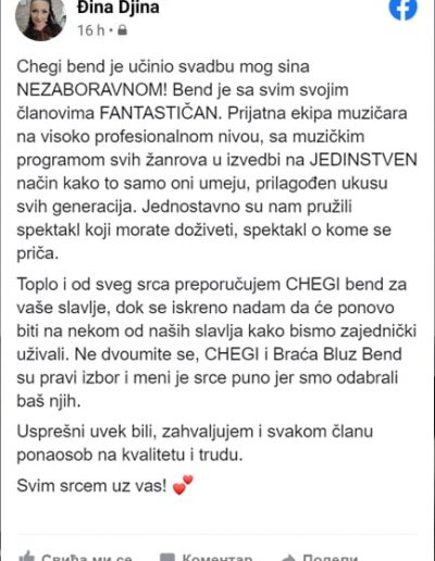Djina - Bendovi za svadbe preporuke